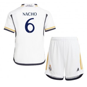 Real Madrid Nacho #6 Hemmakläder Barn 2023-24 Kortärmad (+ Korta byxor)